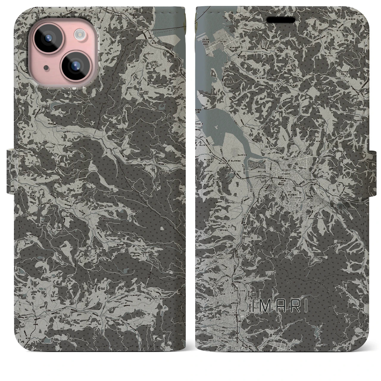 【伊万里(佐賀県)】地図柄iPhoneケース(手帳タイプ)