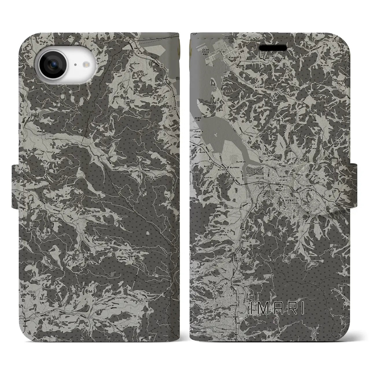 【伊万里(佐賀県)】地図柄iPhoneケース(手帳タイプ)