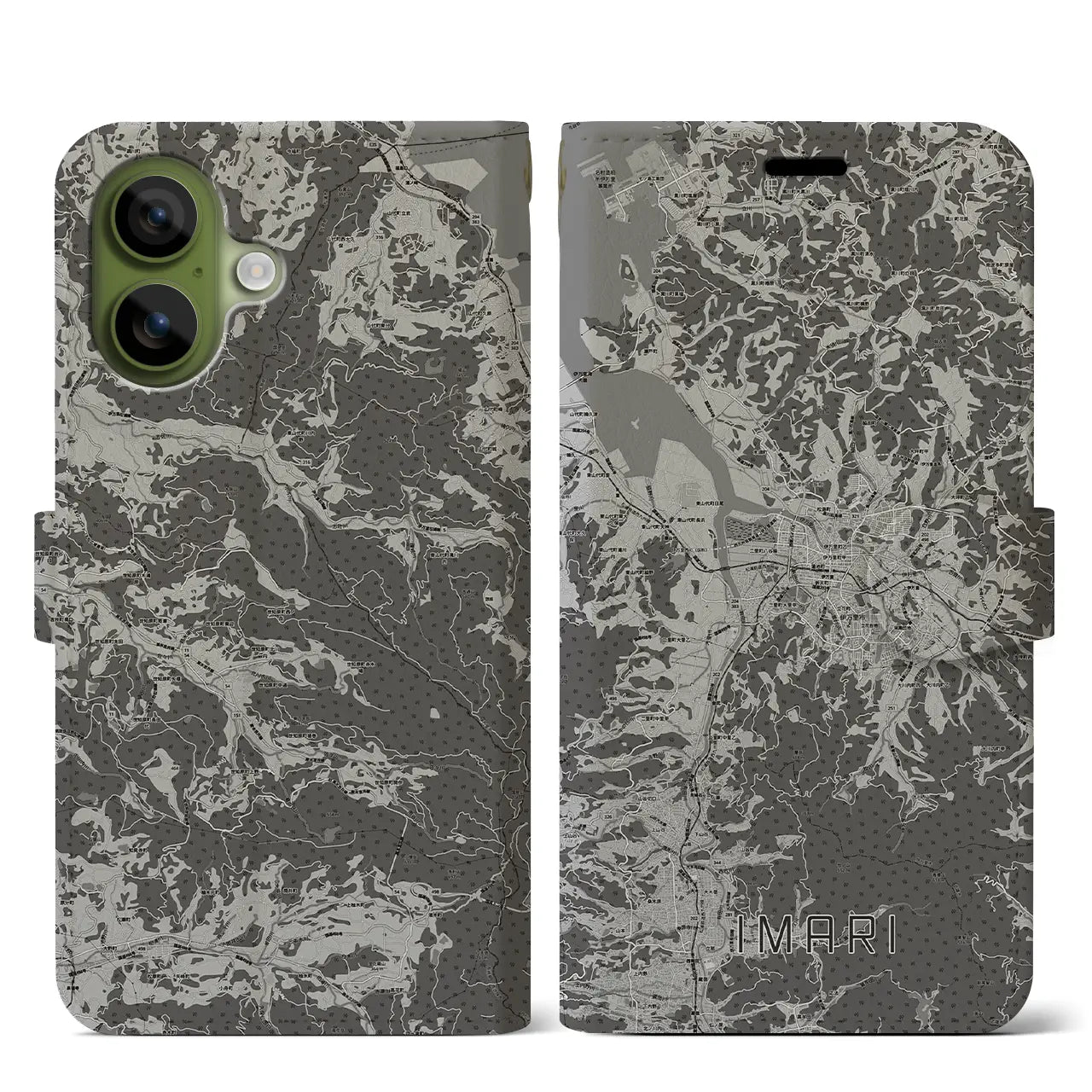 【伊万里(佐賀県)】地図柄iPhoneケース(手帳タイプ)