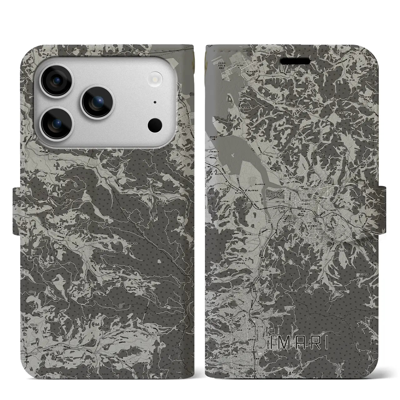 【伊万里(佐賀県)】地図柄iPhoneケース(手帳タイプ)