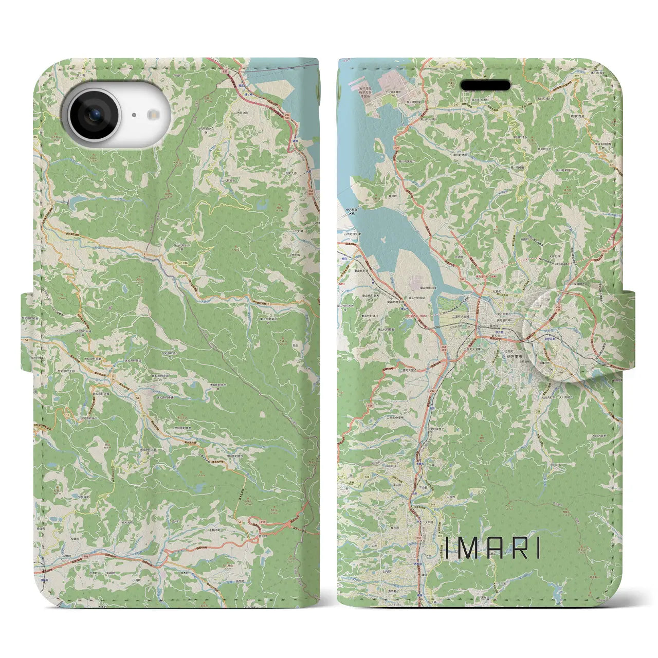 【伊万里(佐賀県)】地図柄iPhoneケース(手帳タイプ)