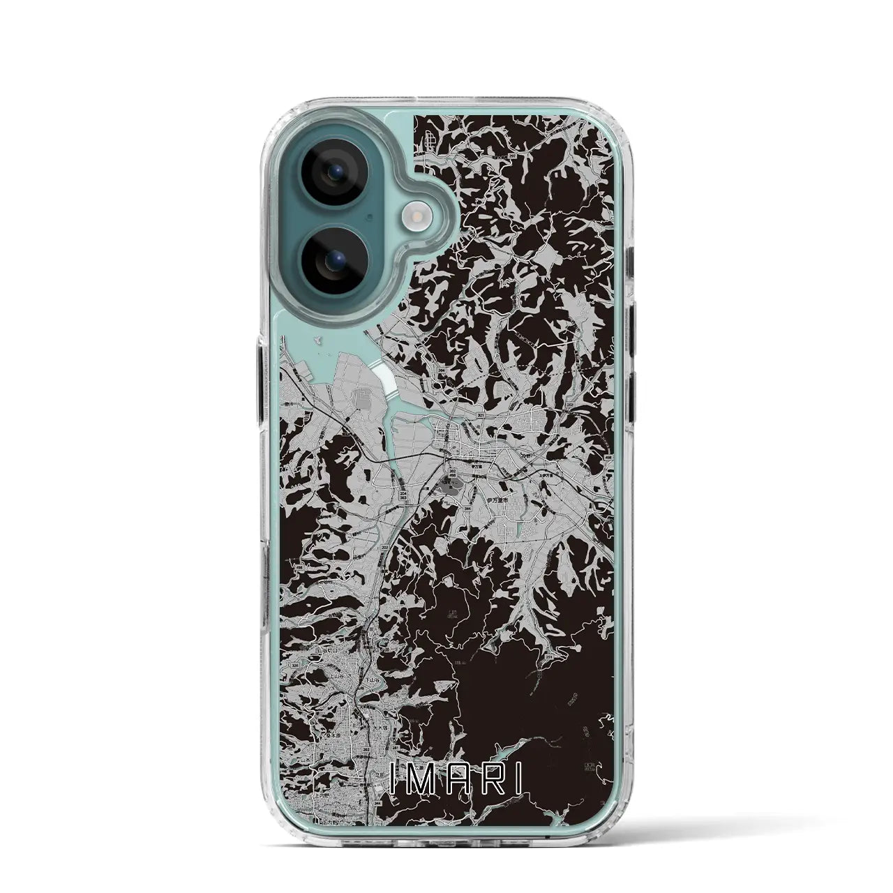 【伊万里(佐賀県)】地図柄iPhoneケース(MagSafeタイプ)モノトーン・iPhone 16 Pro 用