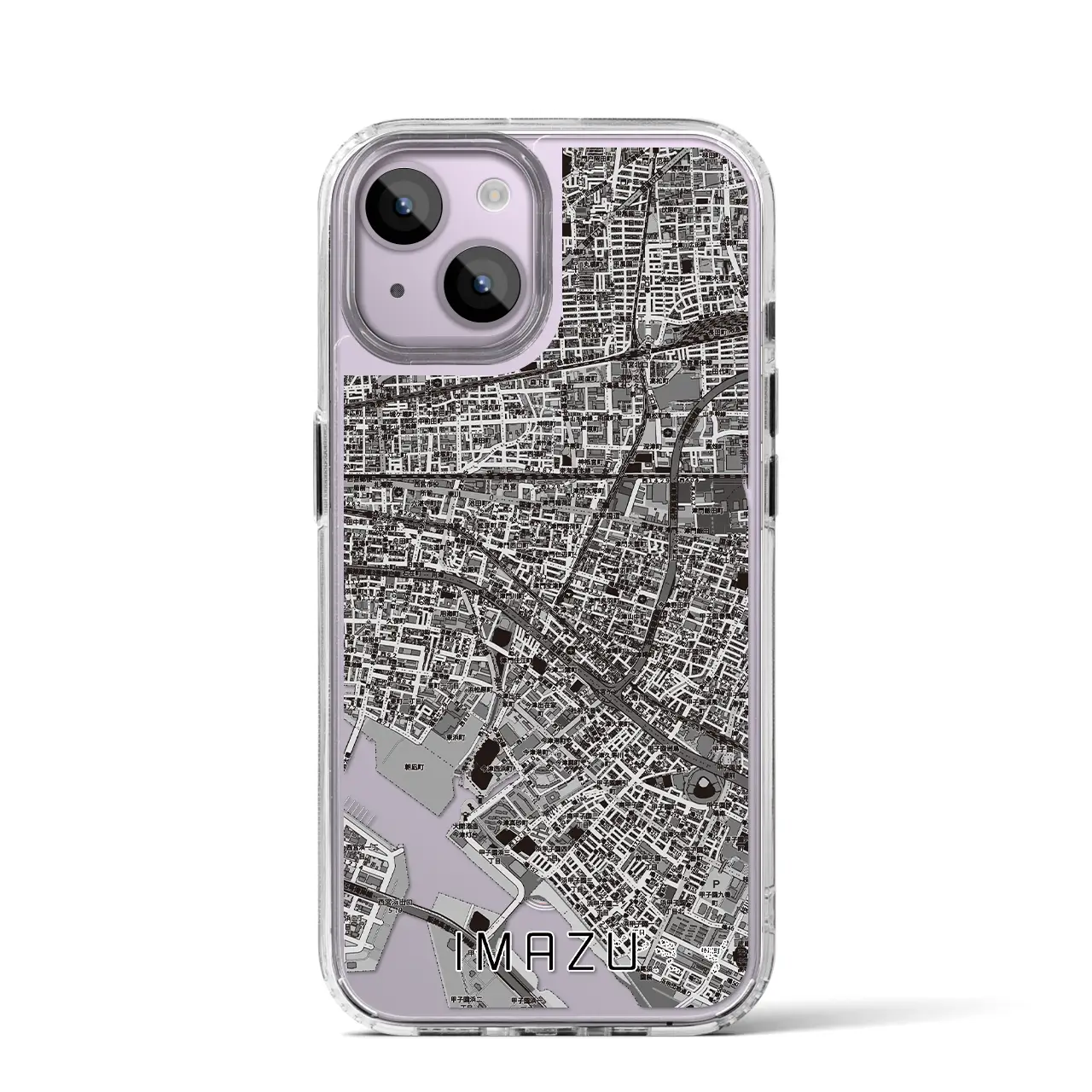 【今津(兵庫県)】地図柄iPhoneケース(MagSafeタイプ)