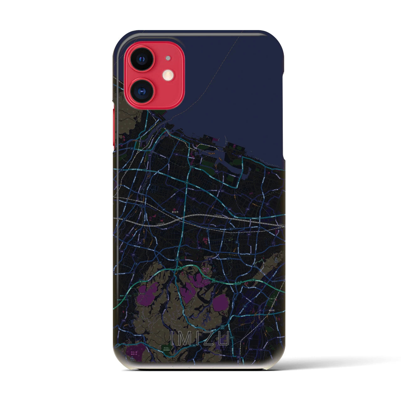 【射水(富山県)】地図柄iPhoneケース(バックカバータイプ)