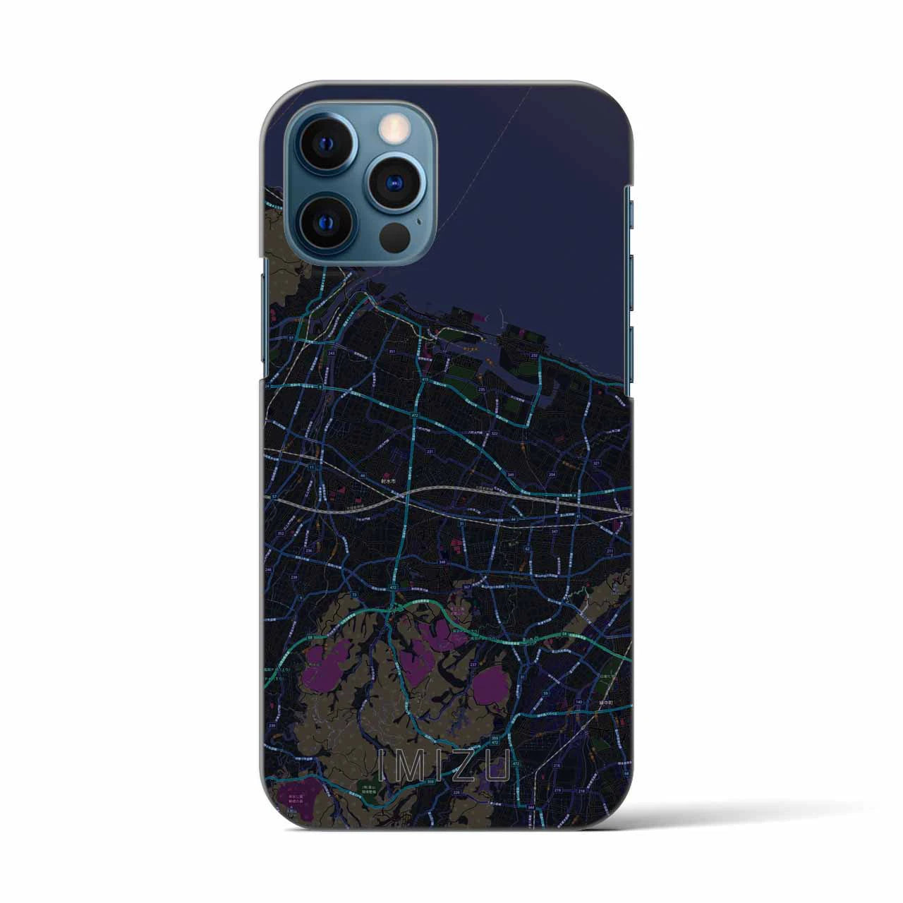 【射水(富山県)】地図柄iPhoneケース(バックカバータイプ)