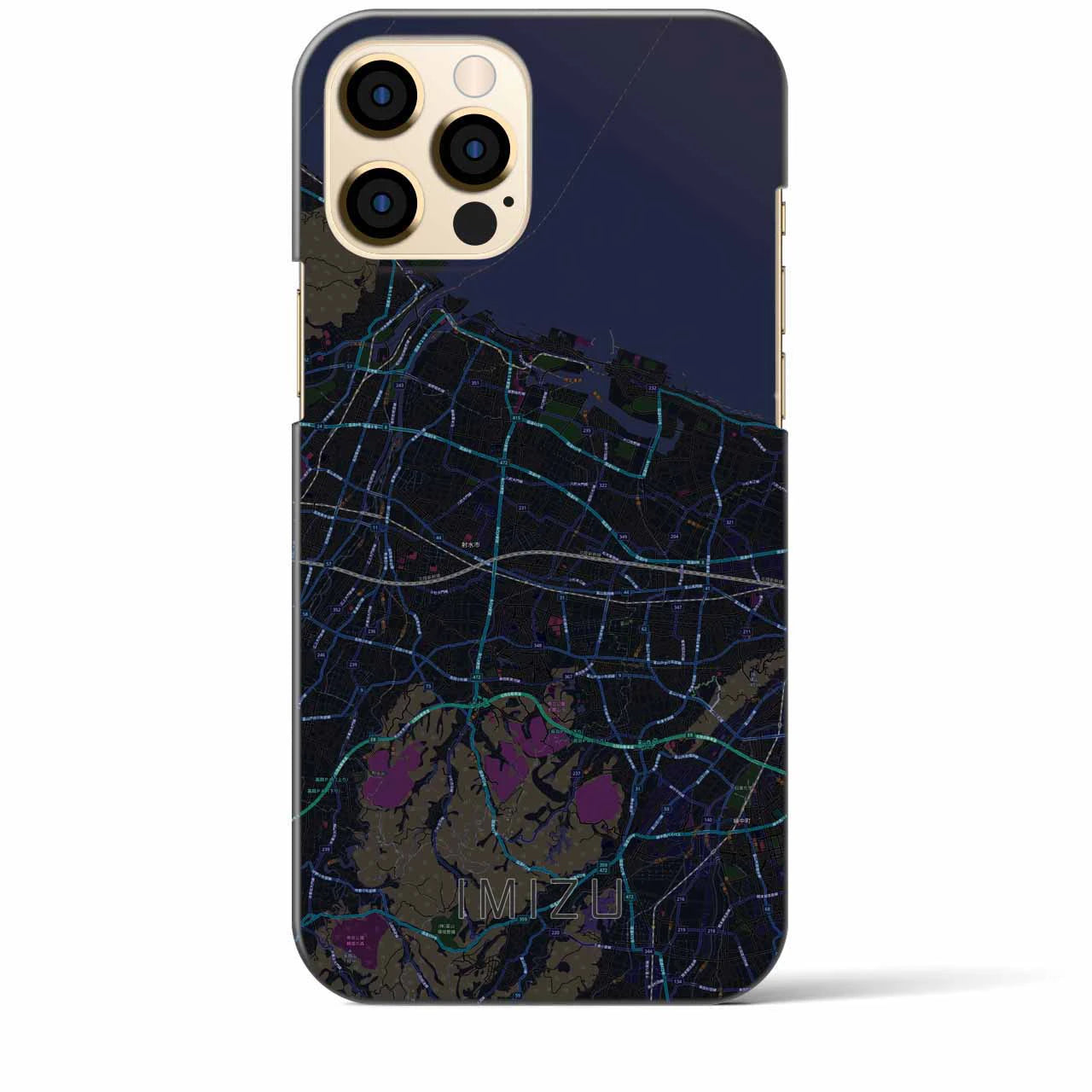 【射水(富山県)】地図柄iPhoneケース(バックカバータイプ)