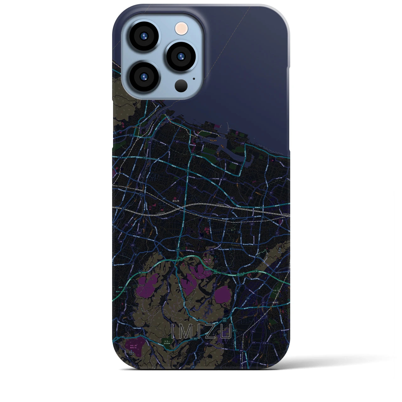【射水(富山県)】地図柄iPhoneケース(バックカバータイプ)