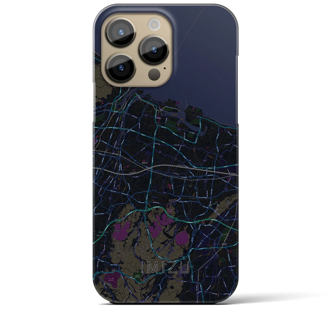 【射水(富山県)】地図柄iPhoneケース(バックカバータイプ)