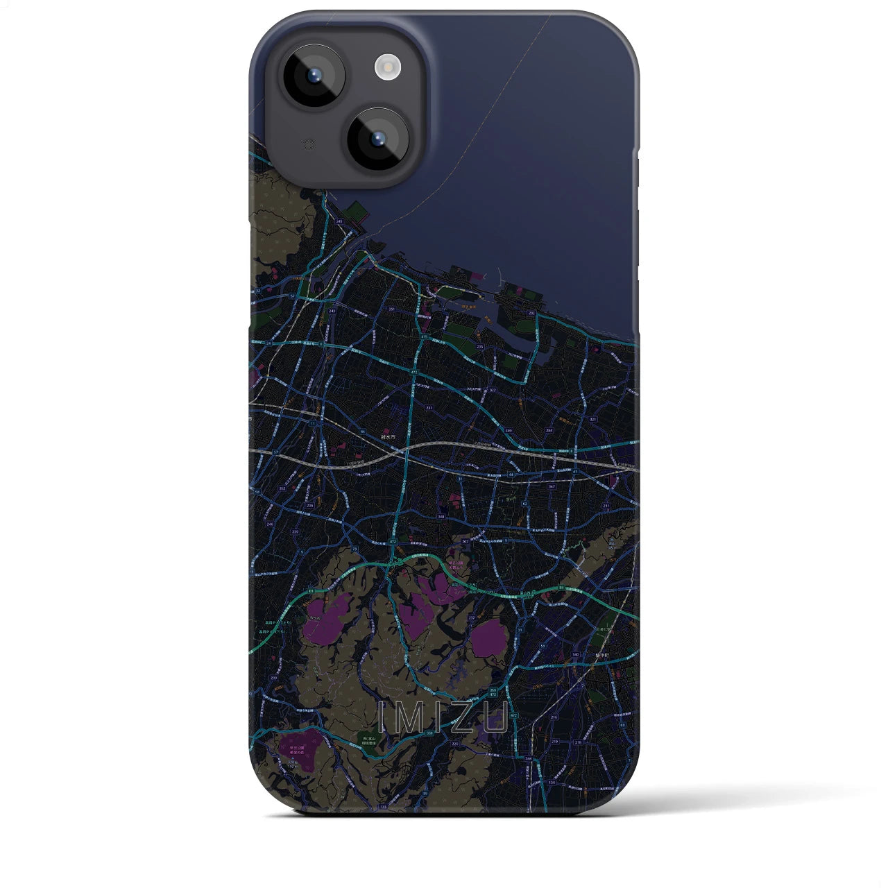 【射水(富山県)】地図柄iPhoneケース(バックカバータイプ)