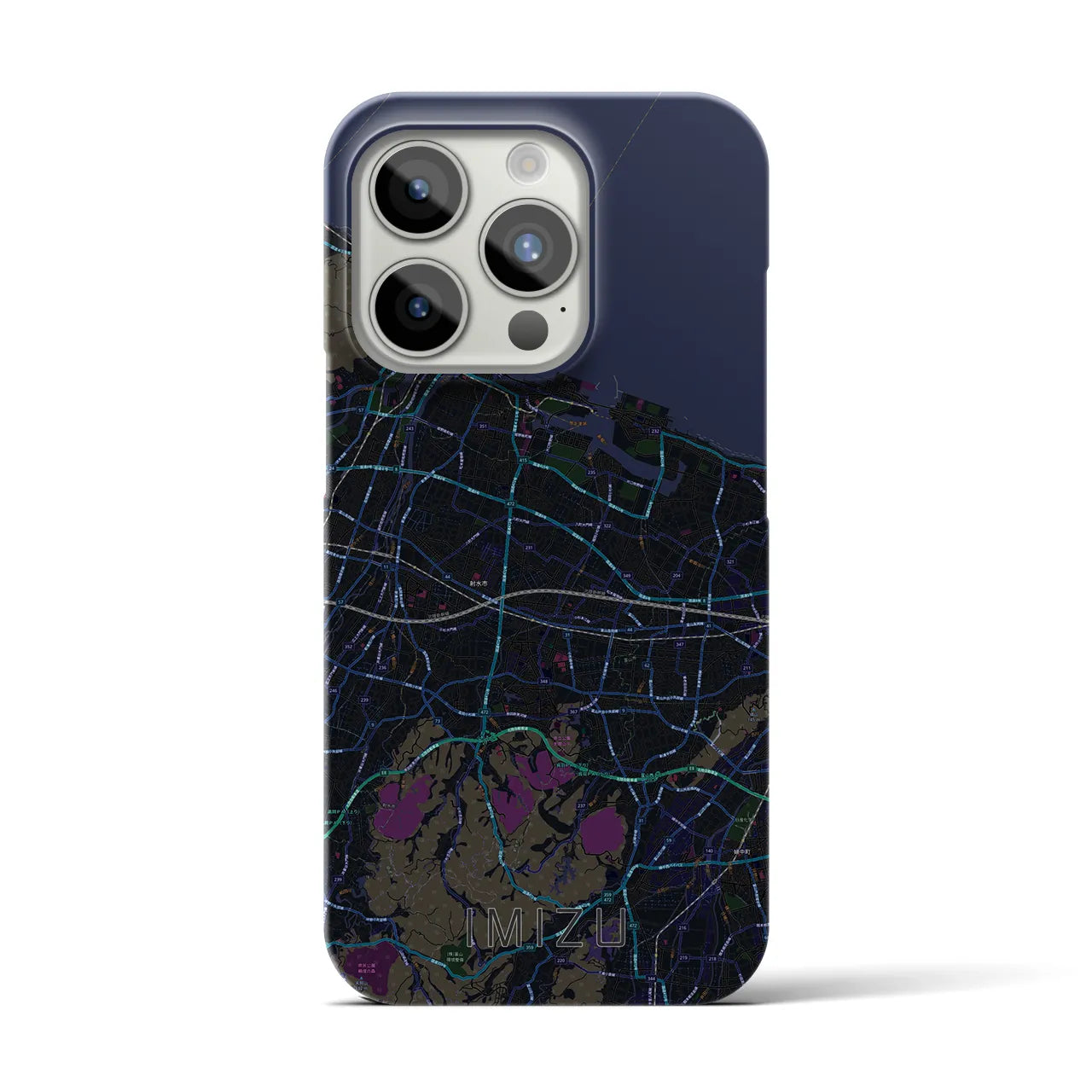 【射水(富山県)】地図柄iPhoneケース(バックカバータイプ)