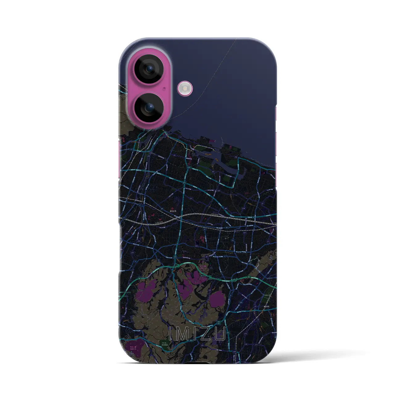 【射水(富山県)】地図柄iPhoneケース(バックカバータイプ)