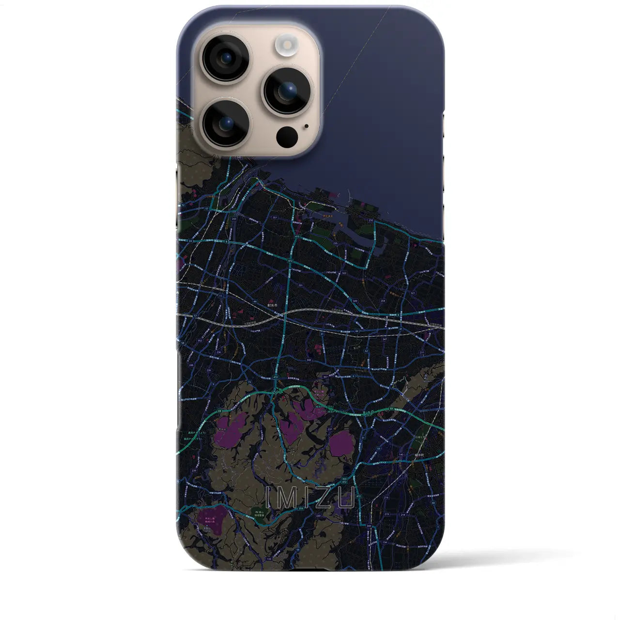 【射水(富山県)】地図柄iPhoneケース(バックカバータイプ)