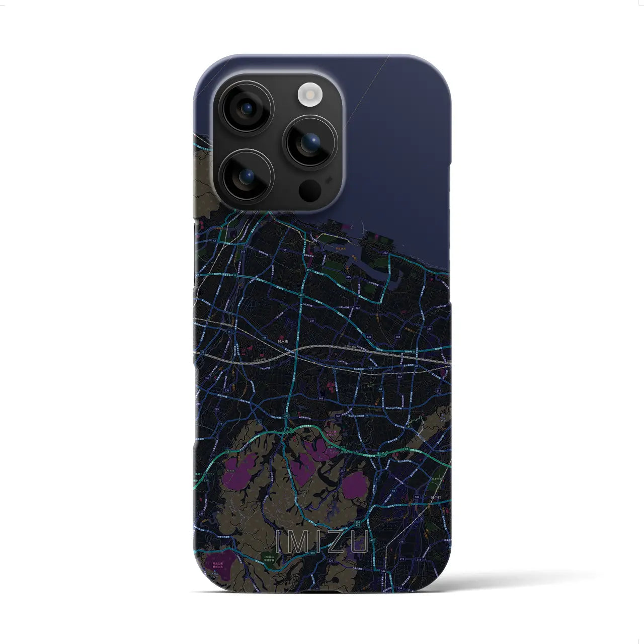 【射水(富山県)】地図柄iPhoneケース(バックカバータイプ)