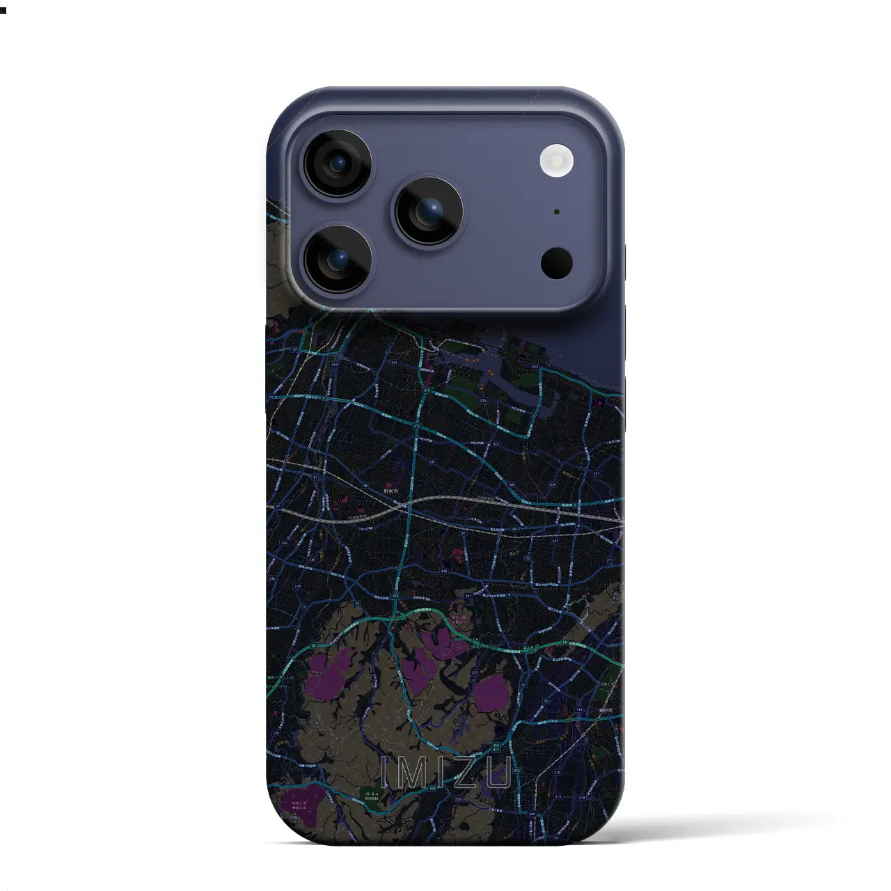 【射水(富山県)】地図柄iPhoneケース(バックカバータイプ)