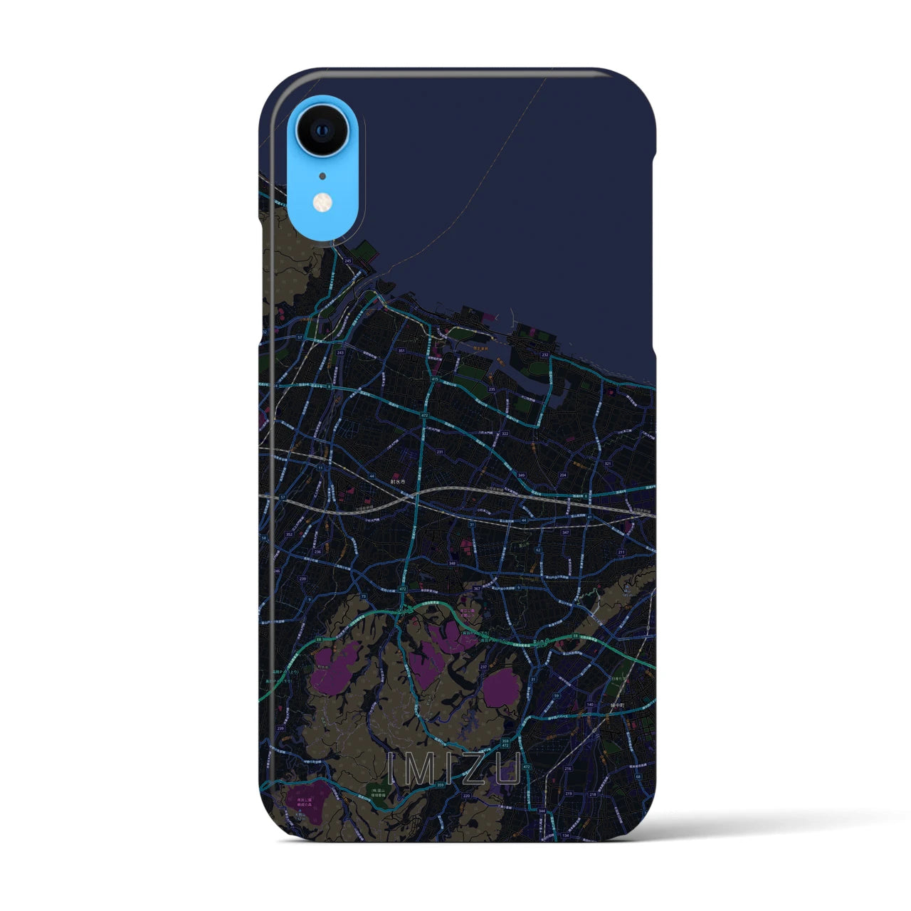 【射水(富山県)】地図柄iPhoneケース(バックカバータイプ)