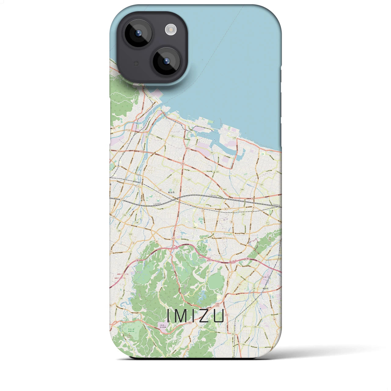 【射水(富山県)】地図柄iPhoneケース(バックカバータイプ)