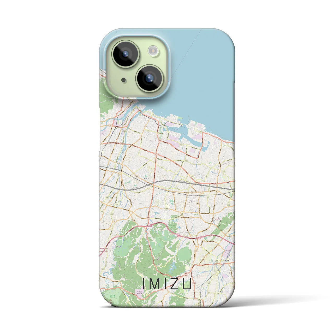 【射水(富山県)】地図柄iPhoneケース(バックカバータイプ)