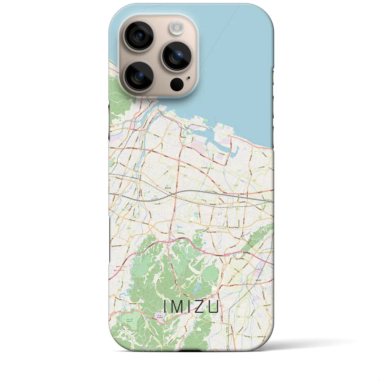 【射水(富山県)】地図柄iPhoneケース(バックカバータイプ)