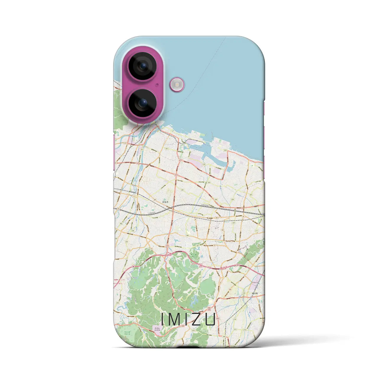 【射水(富山県)】地図柄iPhoneケース(バックカバータイプ)