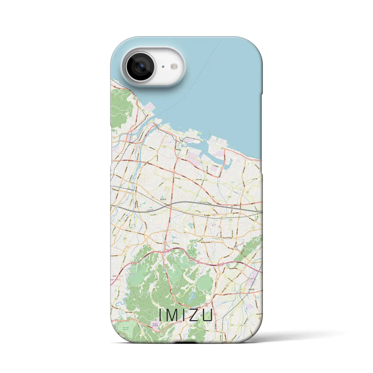 【射水(富山県)】地図柄iPhoneケース(バックカバータイプ)