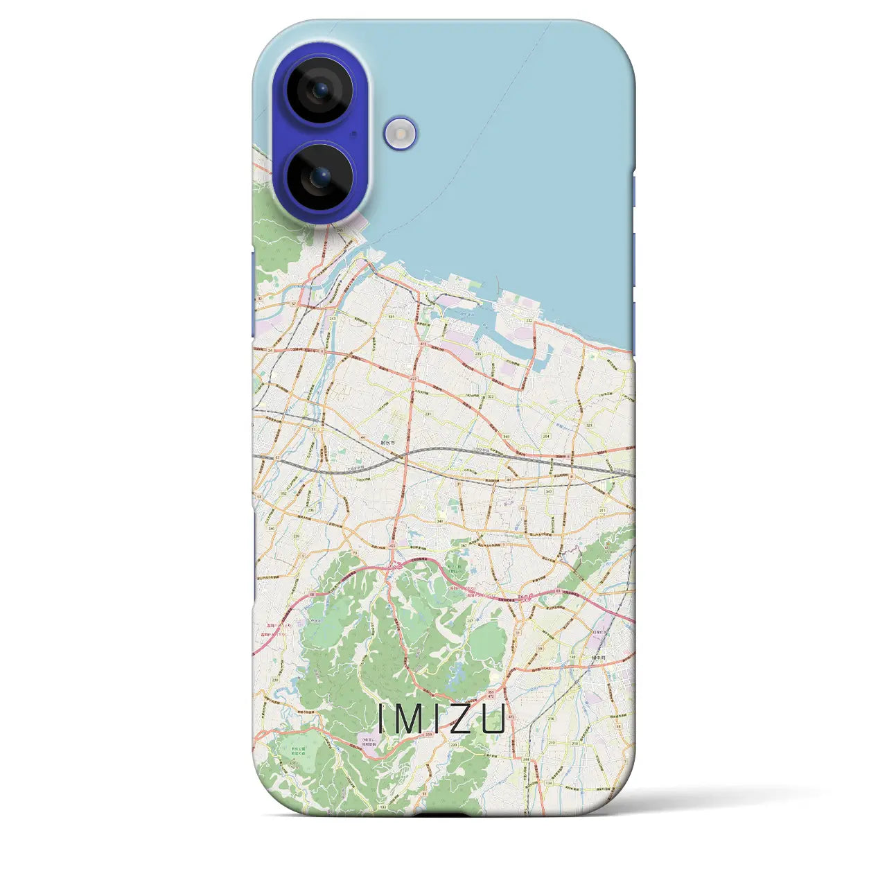【射水(富山県)】地図柄iPhoneケース(バックカバータイプ)ナチュラル・iPhone 16 Pro Max 用