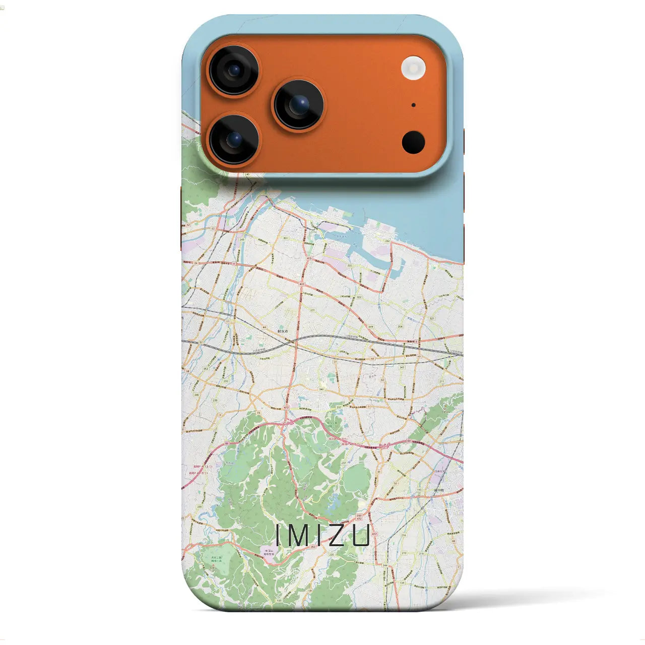 【射水(富山県)】地図柄iPhoneケース(バックカバータイプ)