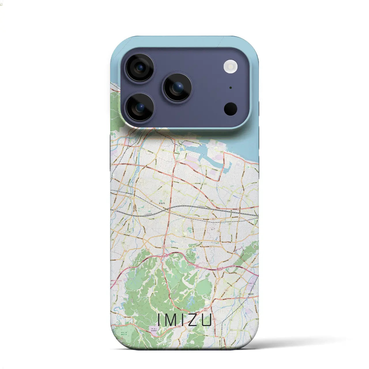 【射水(富山県)】地図柄iPhoneケース(バックカバータイプ)