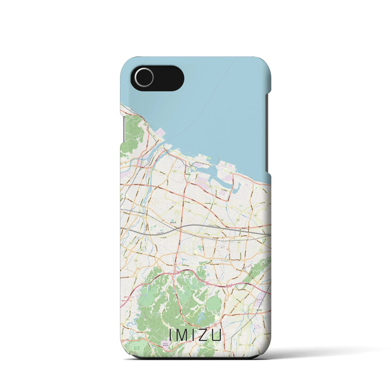 【射水(富山県)】地図柄iPhoneケース(バックカバータイプ)