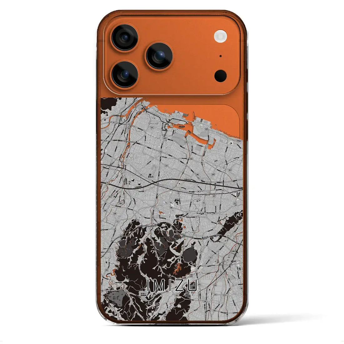 【射水(富山県)】地図柄iPhoneケース(クリアタイプ)