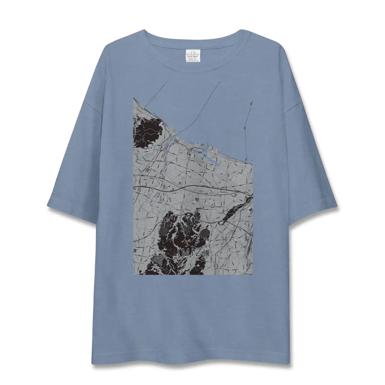 【射水(富山県)】地図柄ビッグシルエットTシャツ