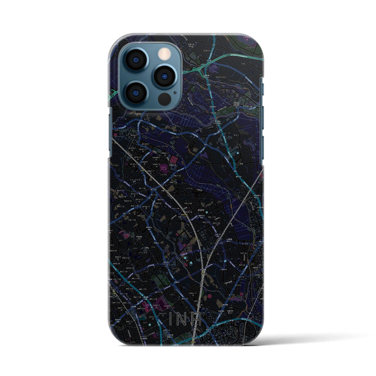 【伊奈(埼玉県)】地図柄iPhoneケース(バックカバータイプ)