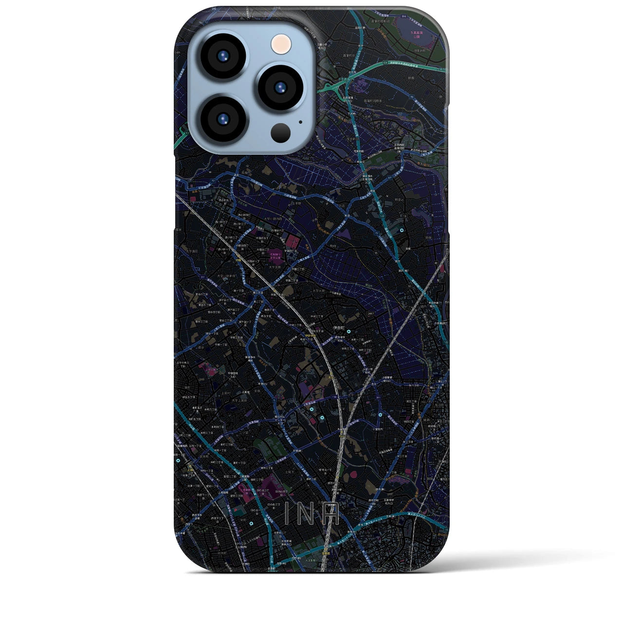 【伊奈(埼玉県)】地図柄iPhoneケース(バックカバータイプ)