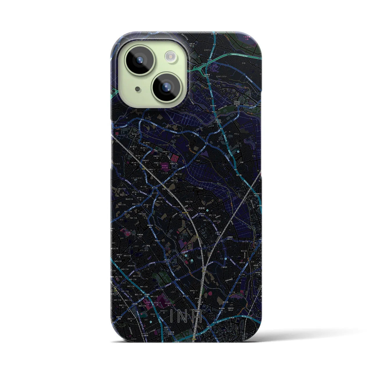 【伊奈(埼玉県)】地図柄iPhoneケース(バックカバータイプ)