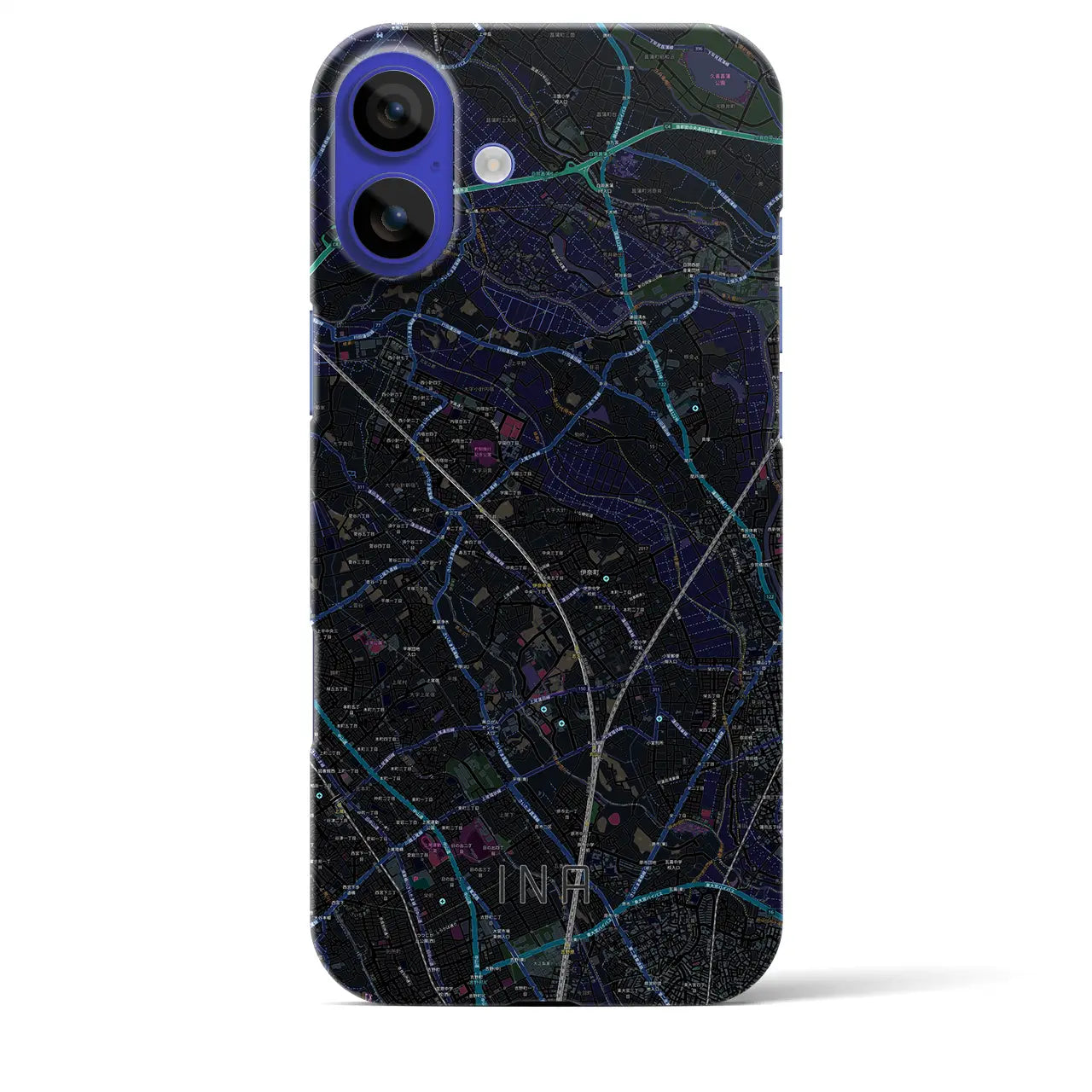 【伊奈(埼玉県)】地図柄iPhoneケース(バックカバータイプ)