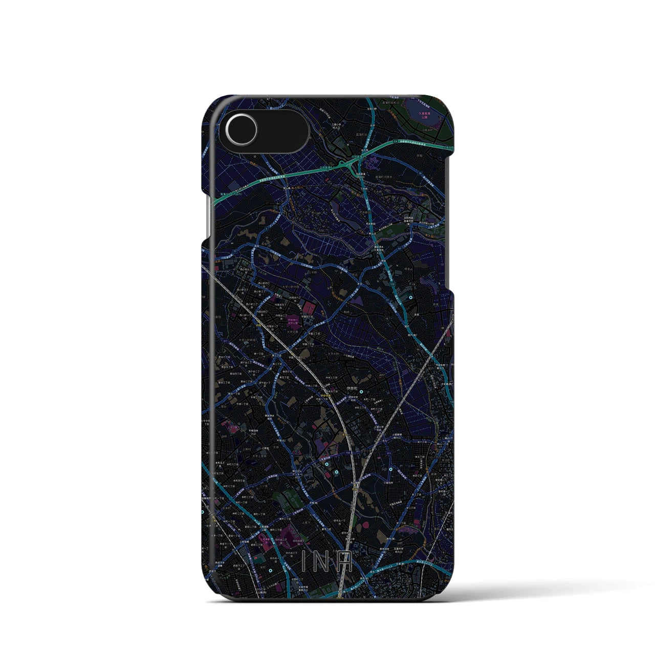 【伊奈(埼玉県)】地図柄iPhoneケース(バックカバータイプ)