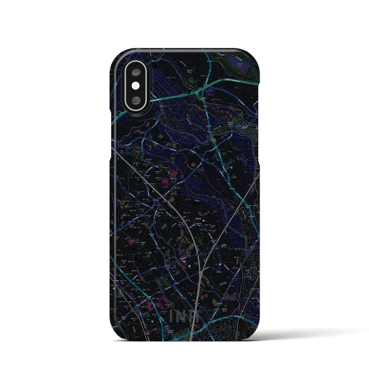 【伊奈(埼玉県)】地図柄iPhoneケース(バックカバータイプ)