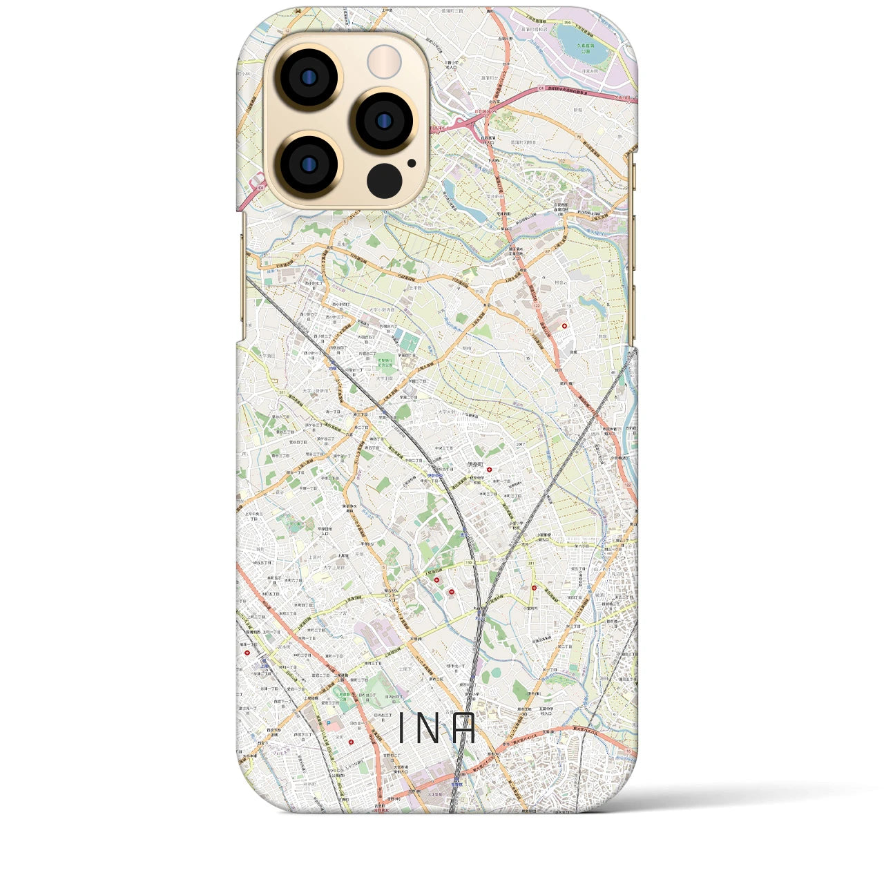 【伊奈(埼玉県)】地図柄iPhoneケース(バックカバータイプ)