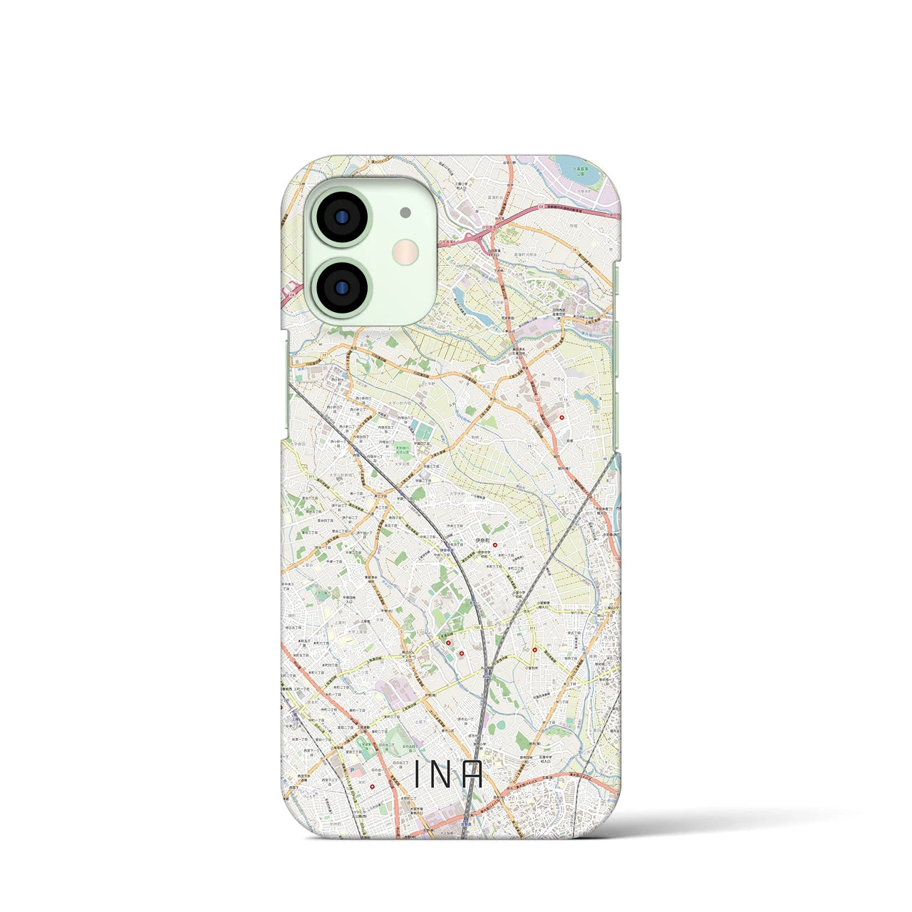 【伊奈(埼玉県)】地図柄iPhoneケース(バックカバータイプ)