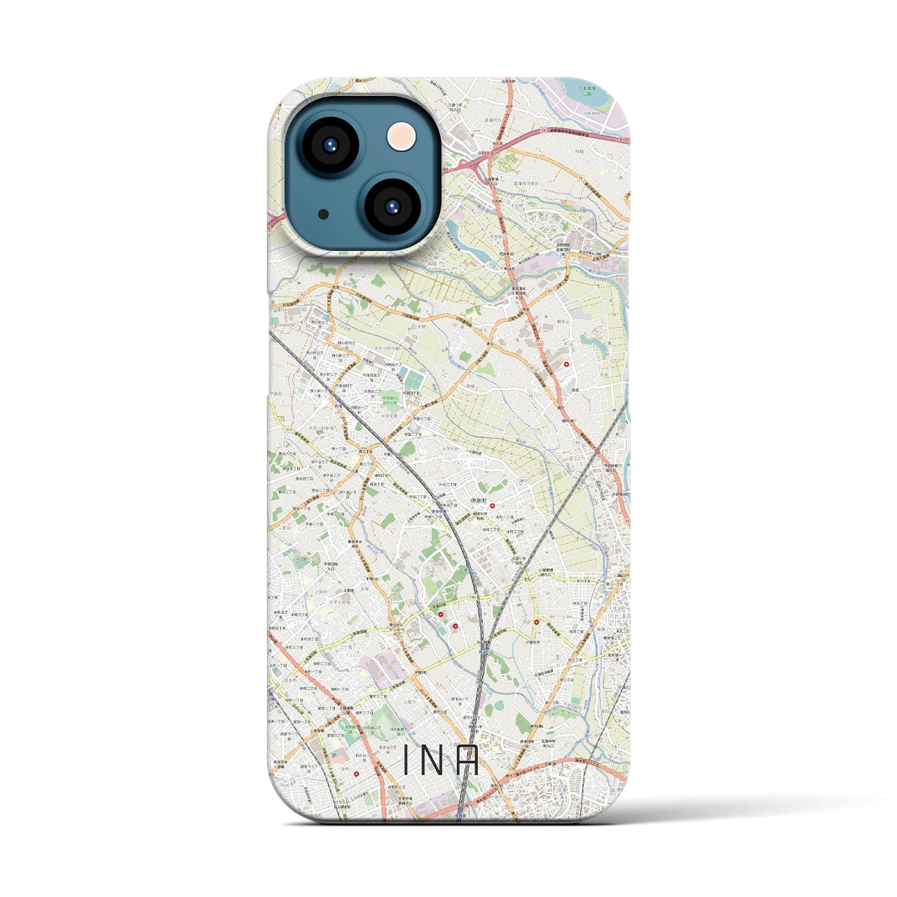 【伊奈(埼玉県)】地図柄iPhoneケース(バックカバータイプ)