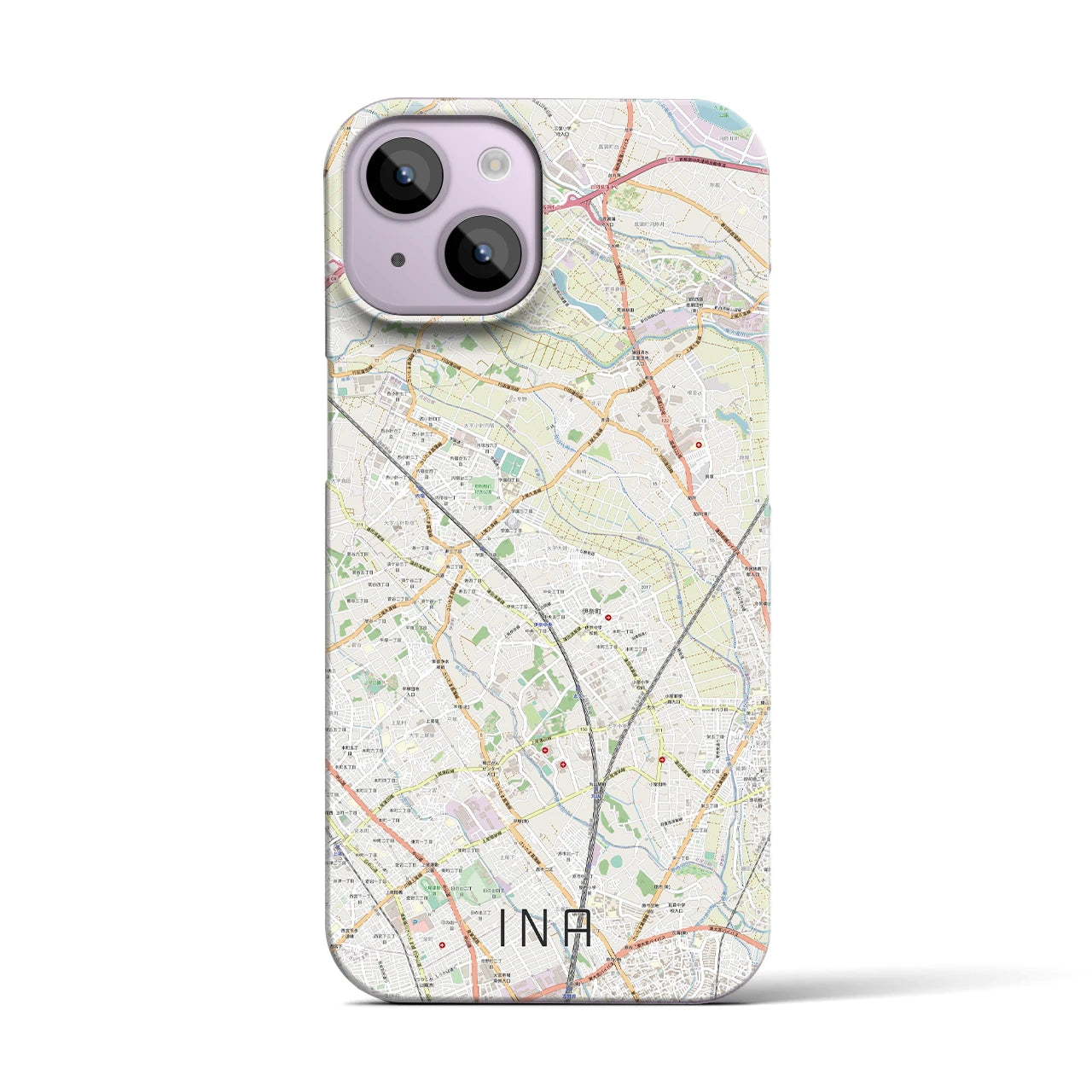 【伊奈(埼玉県)】地図柄iPhoneケース(バックカバータイプ)