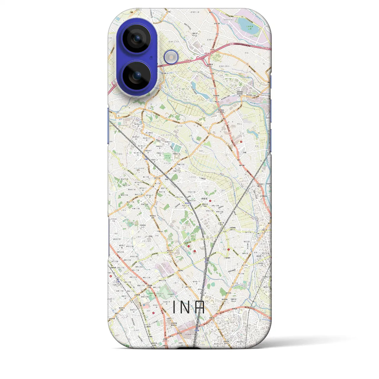 【伊奈(埼玉県)】地図柄iPhoneケース(バックカバータイプ)ナチュラル・iPhone 16 Pro Max 用