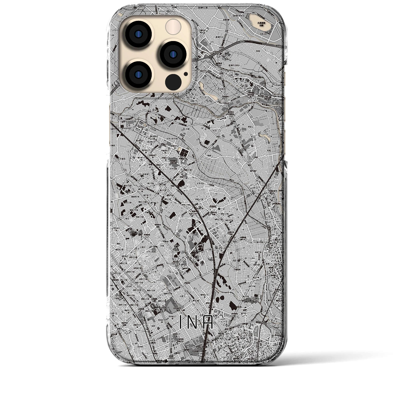 【伊奈(埼玉県)】地図柄iPhoneケース(クリアタイプ)