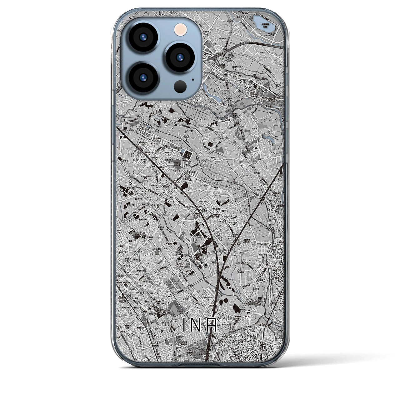 【伊奈(埼玉県)】地図柄iPhoneケース(クリアタイプ)