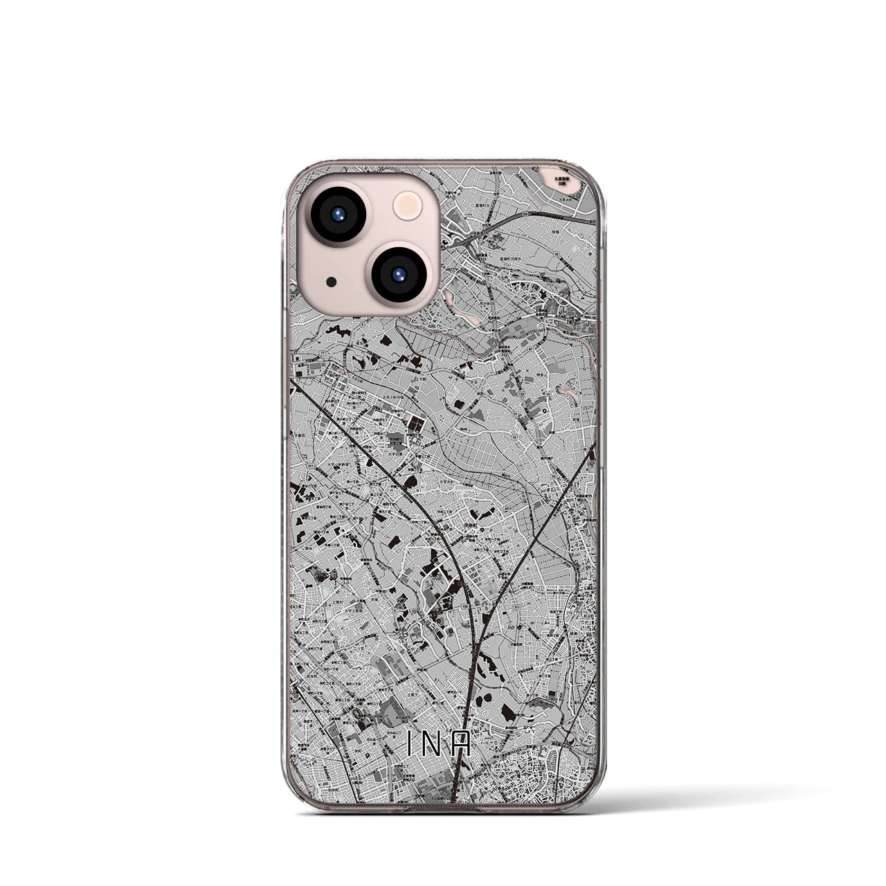 【伊奈(埼玉県)】地図柄iPhoneケース(クリアタイプ)