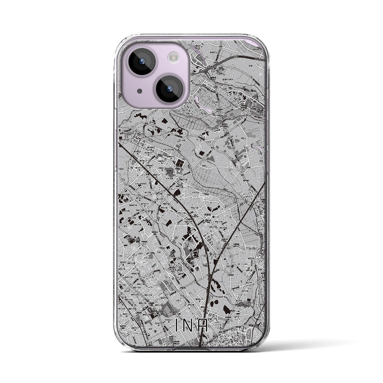 【伊奈(埼玉県)】地図柄iPhoneケース(クリアタイプ)