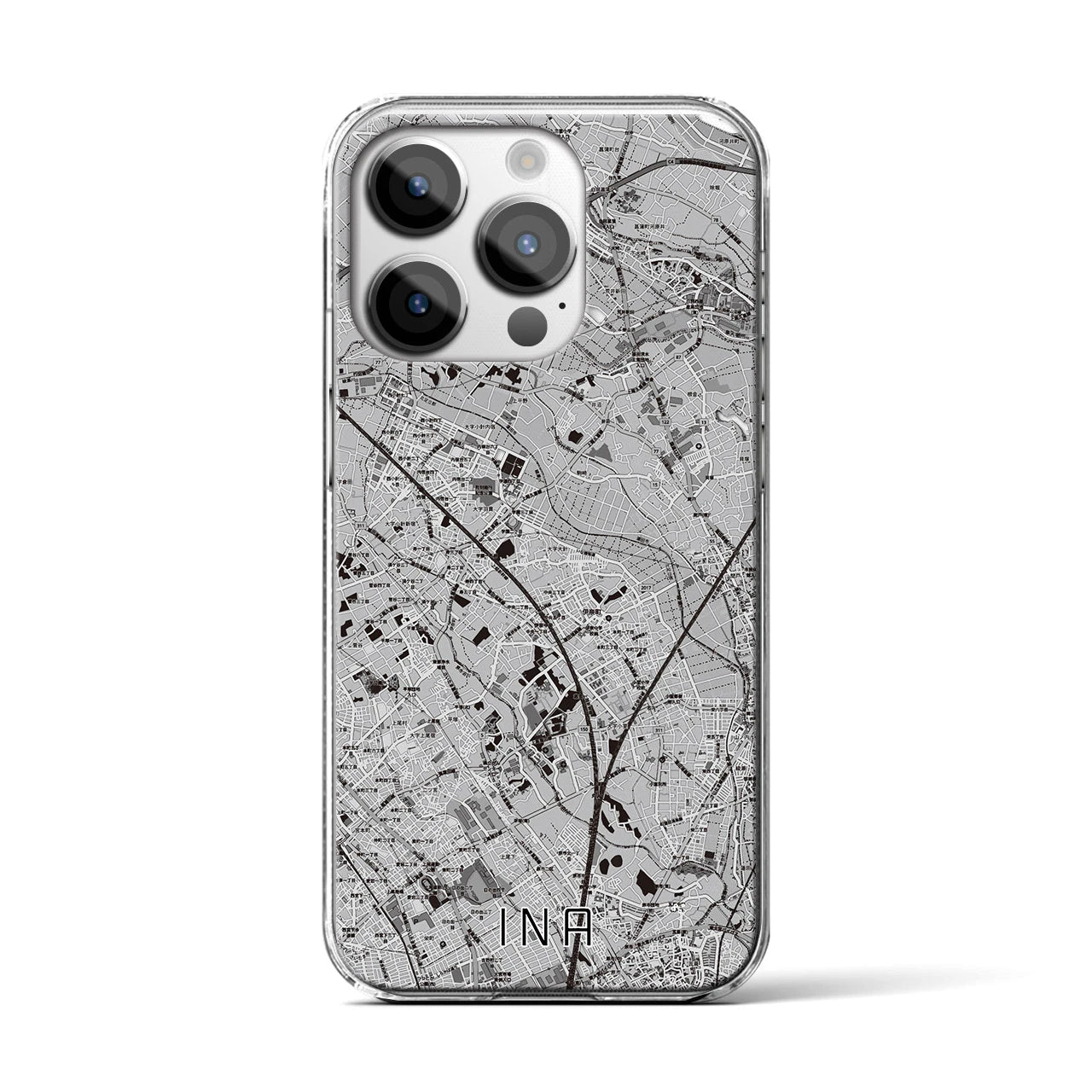 【伊奈(埼玉県)】地図柄iPhoneケース(クリアタイプ)