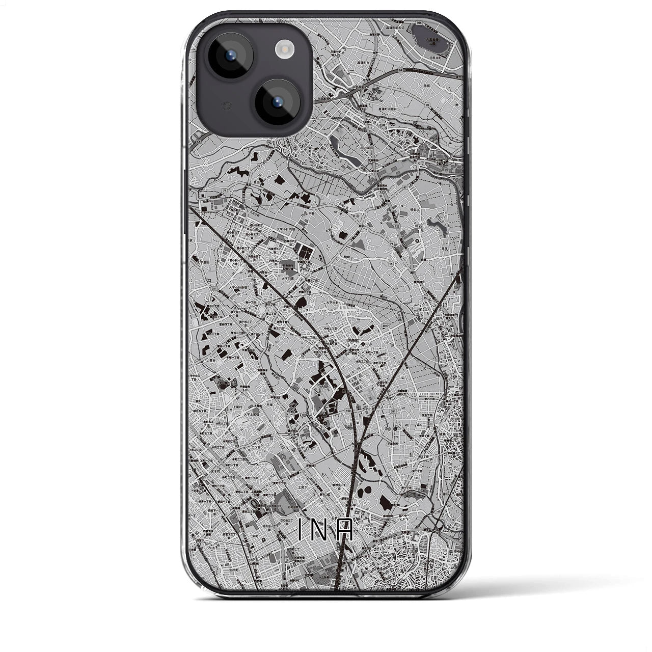 【伊奈(埼玉県)】地図柄iPhoneケース(クリアタイプ)