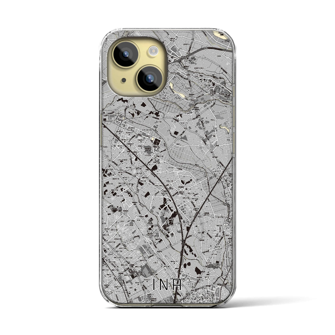 【伊奈(埼玉県)】地図柄iPhoneケース(クリアタイプ)