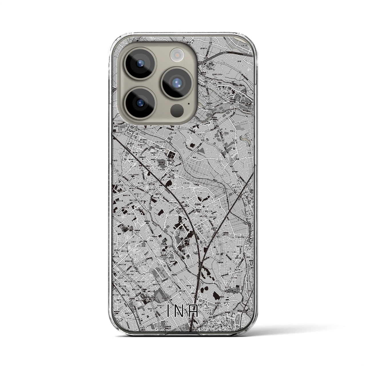 【伊奈(埼玉県)】地図柄iPhoneケース(クリアタイプ)