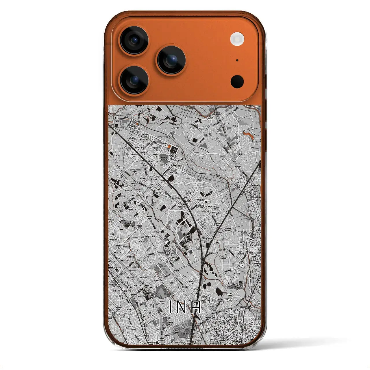 【伊奈(埼玉県)】地図柄iPhoneケース(クリアタイプ)